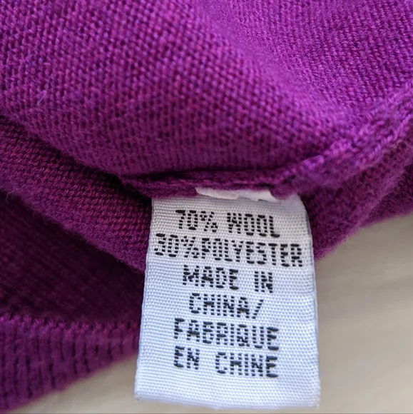 Marc Jacobs Y2K Beaded Fuchsia Wool Blend Cropped Cardigan Sweater | Size S/M* - Picture 10 of 13